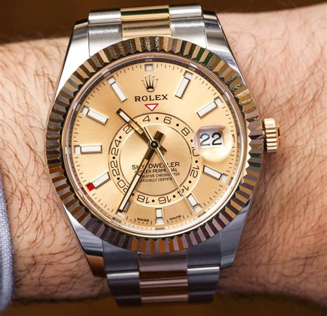 rolex sky dweller two tone